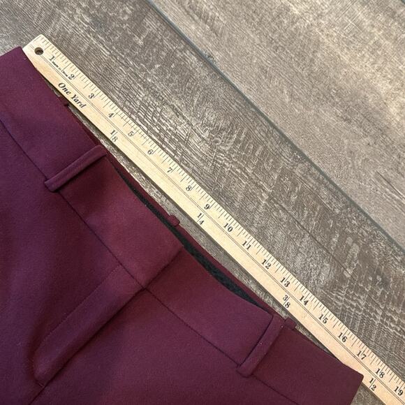 Ann Taylor Women's Devin Fit Ankle Pants Wine Size 10 - Picture 6 of 10